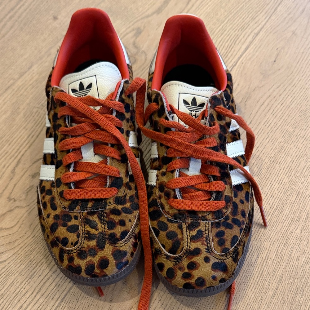 Adidas Women’s Sneakers - Leopard Print with burnt orange Accents